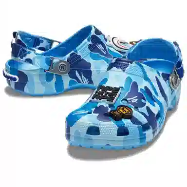 A BATHING APE x Crocs Classic Clog Blue