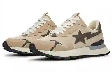 A BATHING APE ROAD STA EXPRESS Beige Black