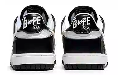 A BATHING APE SK8 Black White Camo