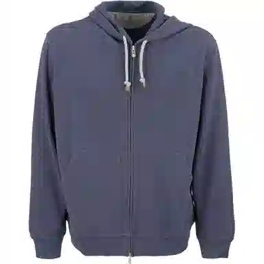 Brunello Cucinelli Hoodie Jacket Blue