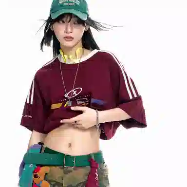 BJHG Retro Striped Raglan Tee