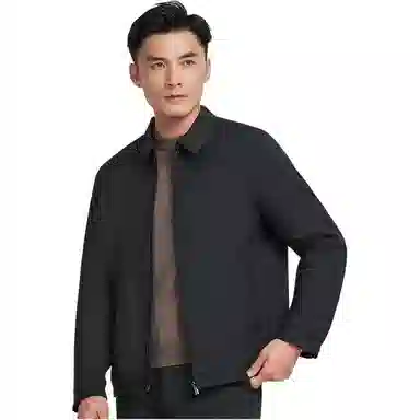 才子 翻领纯色休闲棉服 男款