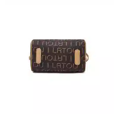 老人头 法式复古日常通勤时尚百搭波士顿包 合成革 手提包 常规 女款 咖色