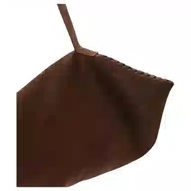 Crying Center Suede Dumpling Crossbody Bag Red Brown