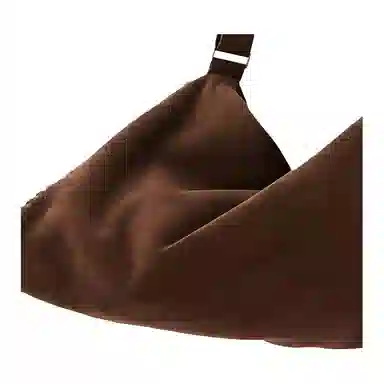 Crying Center Suede Dumpling Crossbody Bag Red Brown