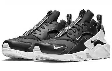 Nike Huarache Run Zip Black White