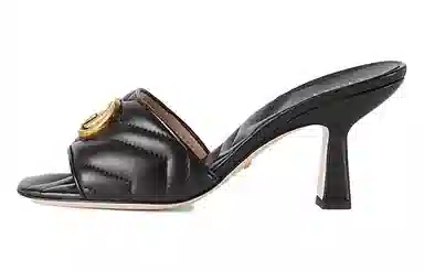 Gucci Double G Black Slides