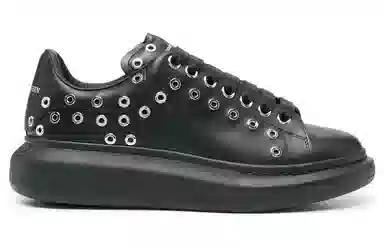 Alexander McQueen Leather Low Top Sneakers Black