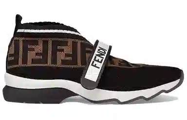 Fendi Mesh Mid Sneakers Black