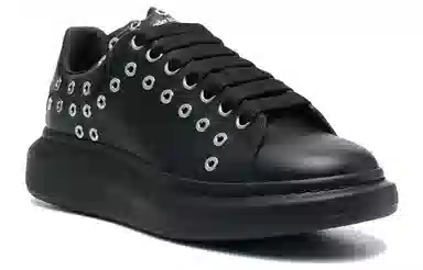 Alexander McQueen Leather Low Top Sneakers Black