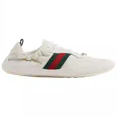 GUCCI Shift Round Toe Low Sneakers White
