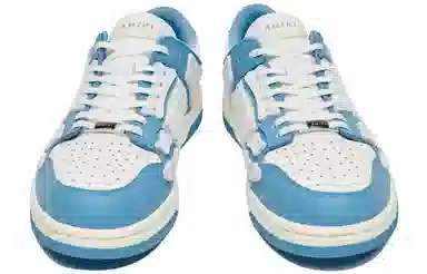 AMIRI Skel-Top Low White Blue