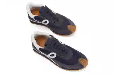 Loewe Low Top Leather Sneakers Blue