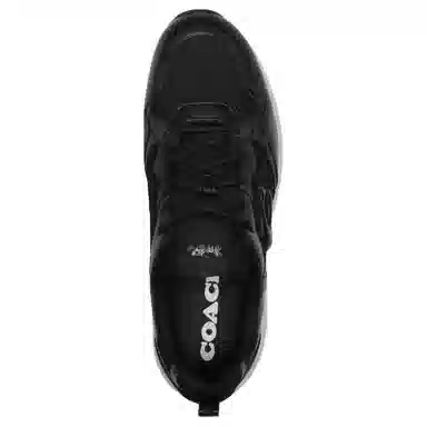 COACH Signature Round Toe Low Top Sneakers Black