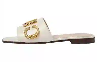 Gucci Beige Slingback Slide Sandals