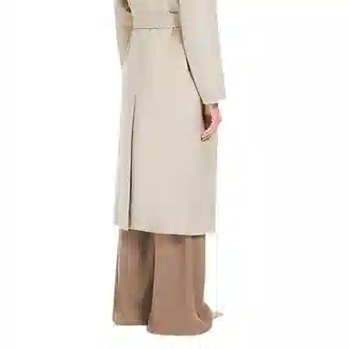 MaxMara Belted Mid-Length Coat Beige