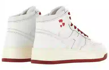 Hogan H630 High Top Lace-Up Valentine's Edition White Red