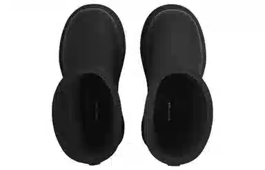 Balenciaga Round Toe Slip-On Boots Black