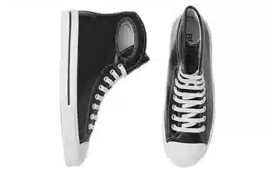 Burberry High-Top Leather Sneakers Black