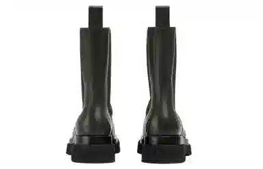Bottega Veneta Lug Chelsea Boots Dark Green
