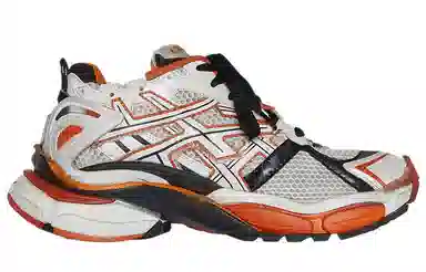 Balenciaga Runner Low Top Sneakers White Orange