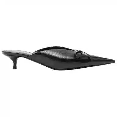 Balenciaga Bow Decor Mules 4cm Black