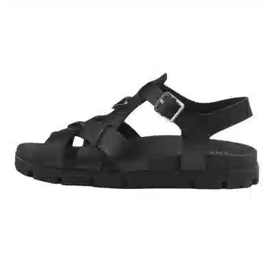 Prada Flat Strap Sandals Black