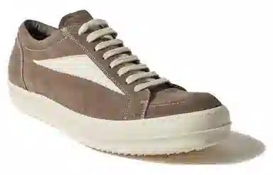 Rick Owens Low-Top Suede Sneakers Grey