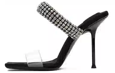 Alexander Wang Rubber Slides Black