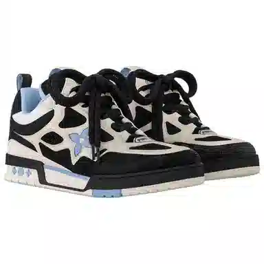 Louis Vuitton Skate Low Top Sneakers Black White Purple