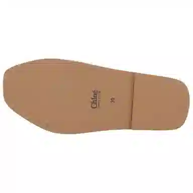 Chloe Logo Equestrian Slides White