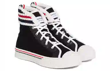 Thom Browne Canvas High Top Sneakers Black