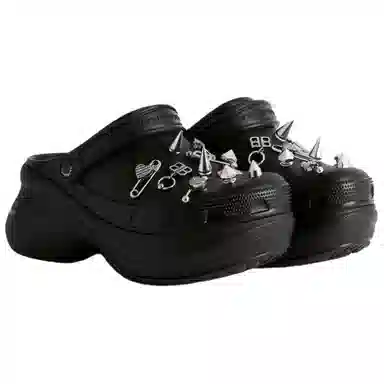Balenciaga x Crocs Jibbitz Platform Clog Black