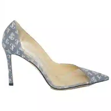 Jimmy Choo Cass Denim Pointed Toe Pumps Blue