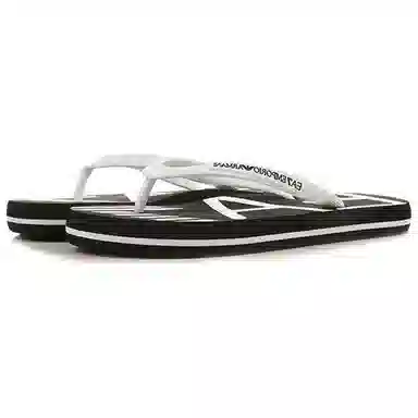 Emporio Armani Flip Flops Black White