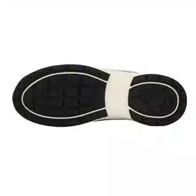 CHANEL Silver Logo Low Sneakers