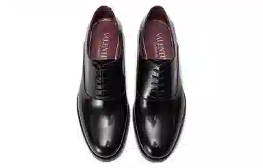 Valentino Leather Dress Shoes Black