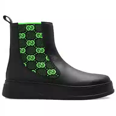 Gucci Chelsea Boots Black Green