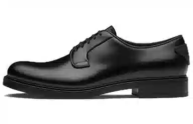 Prada Lace-Up Leather Shoes Black
