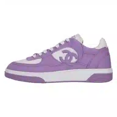 CHANEL Low Top Sneakers Light Purple