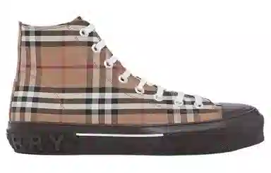 Burberry Vintage High-Top Sneakers Brown