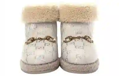 GUCCI Simple Casual Boots Ivory White