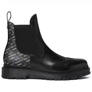 Versace La Greca Chelsea Boots Black