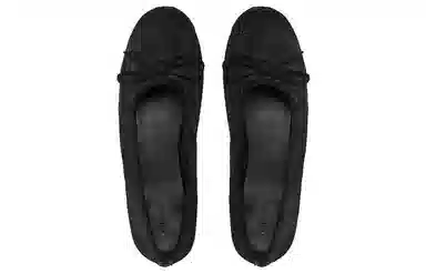 Balenciaga Satin Ballet Flats Black