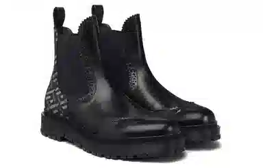 Versace La Greca Chelsea Boots Black