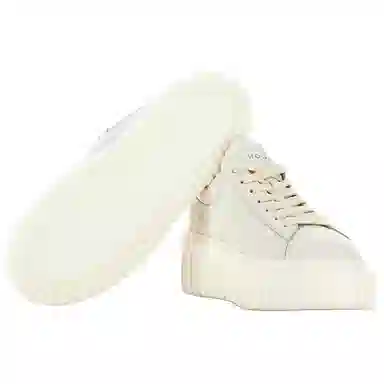 Hogan Low Top Ivory Leather Sneakers