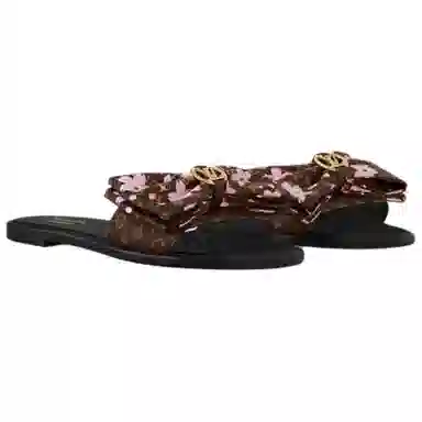 Takashi Murakami x Louis Vuitton Lily Sakura Slides Brown