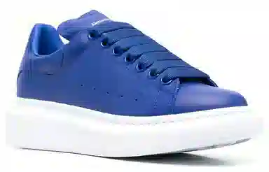 Alexander McQueen Leather Sneakers Blue