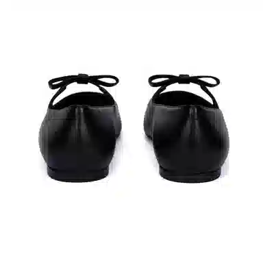 CHANEL 25B Mary Jane Flat Black Patent Lambskin