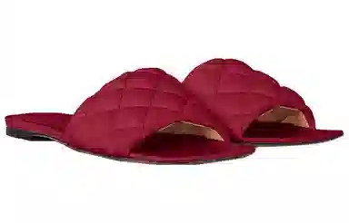 Bottega Veneta Slip-On Flat Sandals Red